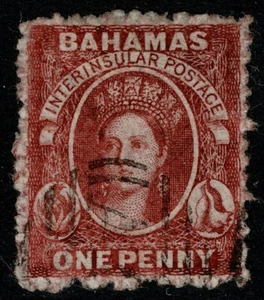 1861 Bahamas 1d Lake SG4 Very Fine Used Cat. £325.00 - Picture 1 of 1