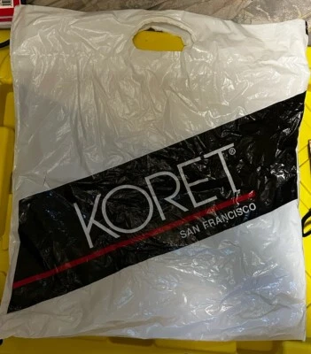 Bolso de compras de plástico vintage años 80 KORET SAN FRANCISCO Foto 1 de 3