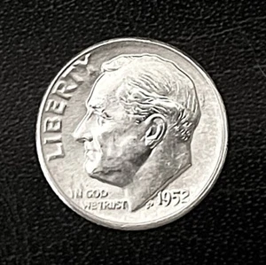 1952-P 10c ARGENTO Roosevelt Dime. FDC. SPEDIZIONE GRATUITA (R003) - Foto 1 di 2