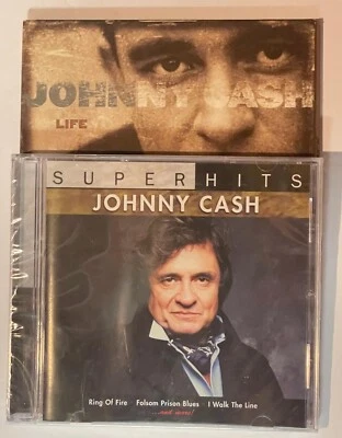 Johnny Cash 2 CDs Life & Super Hits - Image 1 of 4