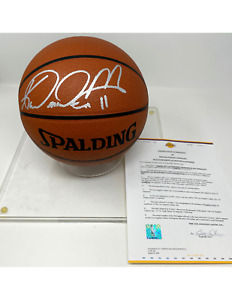 Spalding All-Court Basketball Signed by Karl Malone #11 w/ LA Lakers - COA
