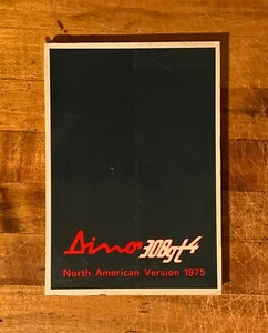 FERRARI DINO 308 GT4 OWNERS MANUAL | (100/74) | NORTH AMERICAN VERSION 1975 - Picture 1 of 13