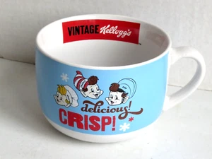 Tazza con ciotola cereali blu vintage Kellogg's con cracking pop deliziosa! CRISP! RARO - Foto 1 di 10