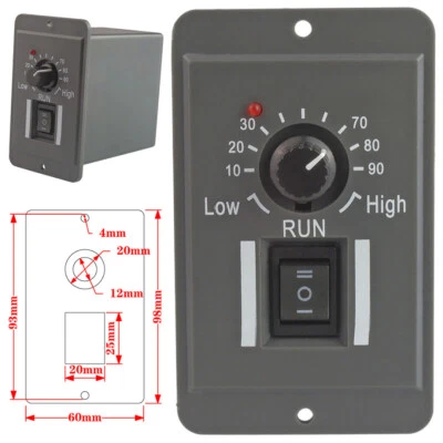 DC 12V 24V 36V 48V PWM Motor Speed Controller Reversible Switch 6A Regulator CS - Image 1 of 4