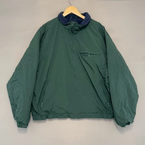 Eddie Bauer Men’s Green Fleece Lined Zip Up Jacket Size XL Winter Front Pocket - Picture 1 of 7