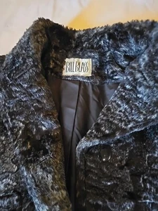 Bill Blass Cropped Jacket Coat Size 3 X Persian lamb like Look And Feel - Picture 1 of 14