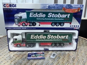 Corgi model truck 1:50 scale - EDDIE STOBART SCANIA (IRELAND) CURTAINSIDE TRAILE - Picture 1 of 4