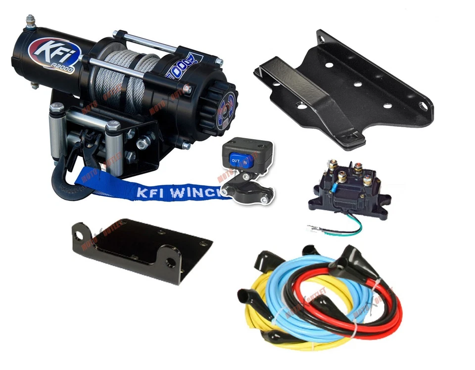 Комплект лебедки и монтажной пластины Can-Am Outlander 800 2006-2012 2000 фунтов KFI ATV Can Am - Изображение 1 из 4