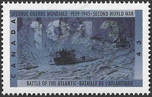 🍁Canada   #1505    "SECOND WORLD WAR"     Brand New  1993  Nice Original Gum - Picture 1 of 2