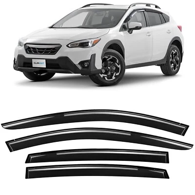 Parasoles de lluvia protectores de viento para Subaru XV Crosstrek 2018-2023 cinta adhesiva Foto 1 de 4
