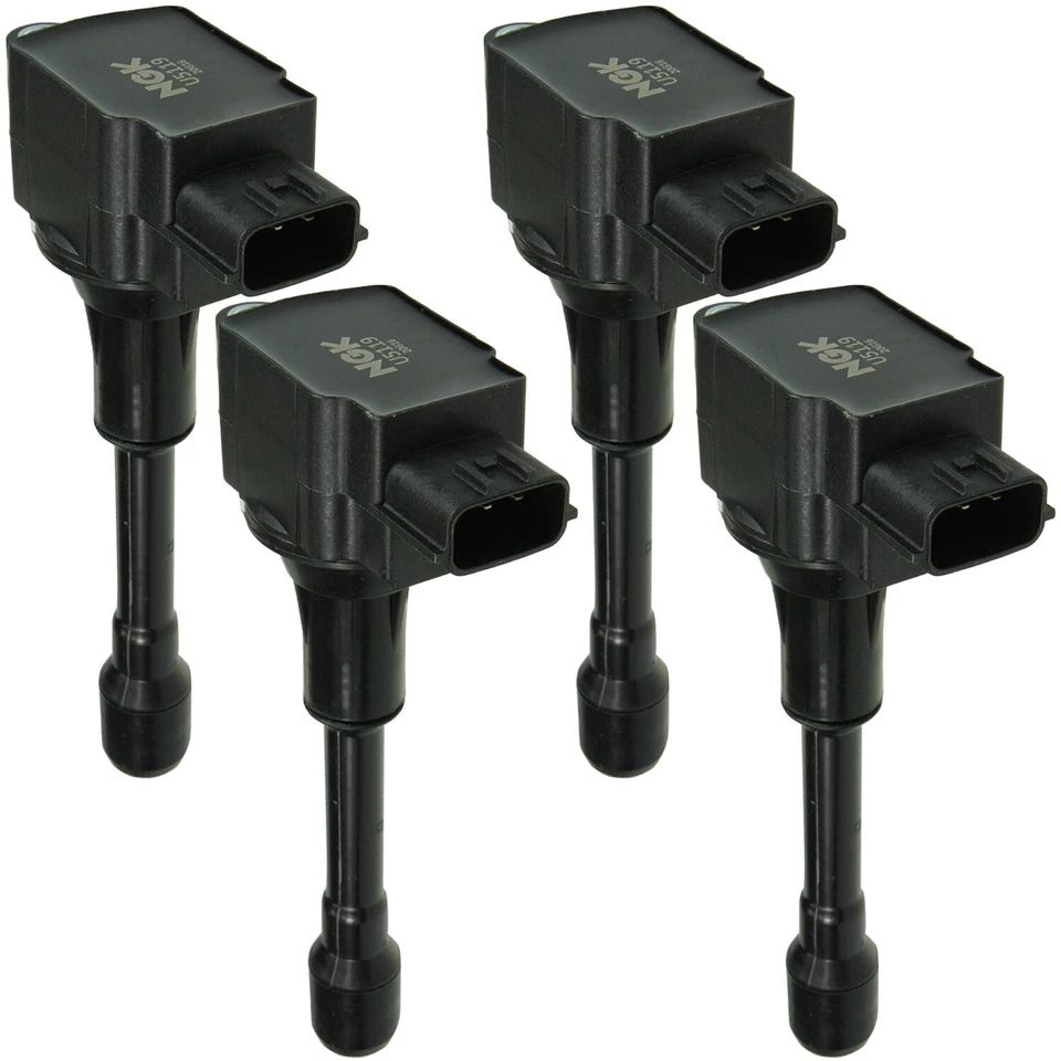 NGK Set of 4 Ignition Coils COP (Coil on Plug) for Nissan Cube Sentra Versa L4 - Image 1 of 1