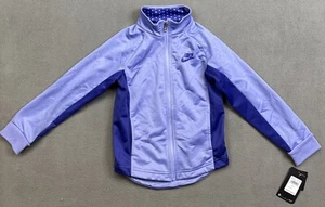 New Girls Medium 6 Nike Purple Running Track Jacket $50 - Picture 1 of 10