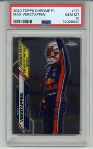 2020 TOPPS CHROME F1 #171 MAX VERSTAPPEN ROOKIE RC CARD PSA 10 LOW POP 13 RARE - Picture 1 of 2