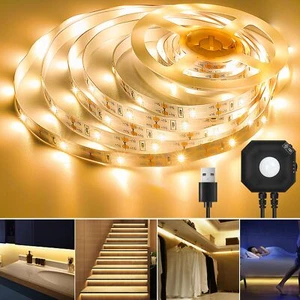 Bewegungsaktivierte LED-Streifen Lichter 98 Fuß unter Bett Licht LED-Streifen Bewegung Se - Bild 1 von 6