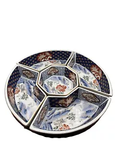 Vassoio porcellana vintage OMG Otagiri Imari set pigro Susan antipasto carne dolci Giappone - Foto 1 di 6