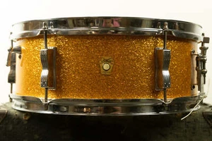 1963 Ludwig 5x14 Gold Sparkle Pioneer Snare Drum - Picture 1 of 10