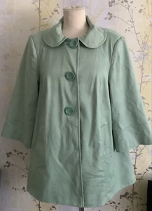 Evans Three Quarter Jacket Green Size 16 - Picture 1 of 14