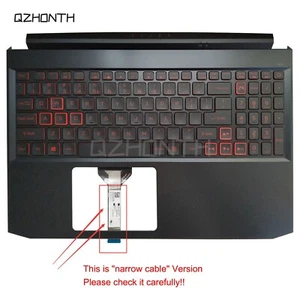 New For Acer Nitro 5 AN515-55 AN515-57 Palmrest w/ Backlit Keyboard 6B.QAMN2.001 - Picture 1 of 6