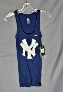 NWT - NIKE Women's Ribbed Navy Blue Tank Top - MLB New York Yankees - Small - Picture 1 of 2