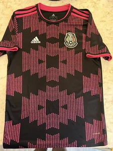 Adidas Mexico National Team 2020/21 Black/Pink Jersey Size XL Customized - Picture 1 of 13
