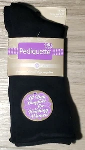 Peds Pediquette Damen-Stützsocken feuchtigkeitskontrolle Umarmung Größe 5-10 schwarz 2 Paar - Bild 1 von 3