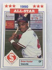 1990 Southern League All Stars Baseball Card #31-Brian Hunter, Greenville Braves