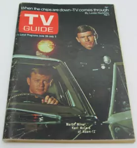 1971 TV GUIDE June 26-July 2 Adam 12 Martin Milner Kent McCord Reed Malloy LAPD - Picture 1 of 6