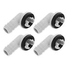 4Pcs Plastic Air Conditioner Ac Drain Hose Connector Elbow Fitting And Rubber Ring