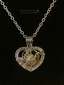 Necklace Locket Caged Heart Best Mum Freshwater Pearl New Mothers Day
