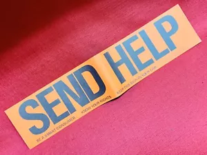 Vintage “SEND HELP” Auto Roadside Sign Minnesota DMV Hubert Humphrey III - Picture 1 of 6