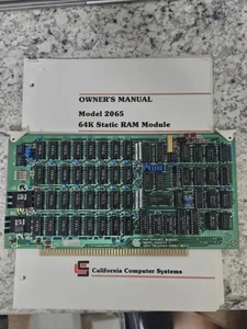 Vintage Retro IMSAI S-100 California Computer Systems 2065 64K DRAM w/Manual - Picture 1 of 4