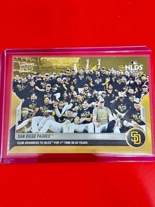 San Diego Padres Advance to NLCS 2022 Topps Now Postseason Gold PSB-07 - Picture 1 of 2