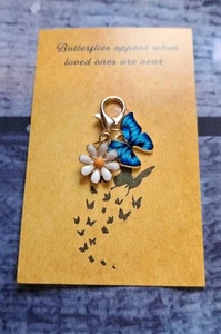 butterflies appear when loved ones are near keyring handbag pendant gift #2 - Picture 1 of 1