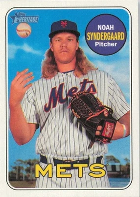 2018 Topps Heritage #90 Noah Syndergaard New York Mets Foto 1 de 2
