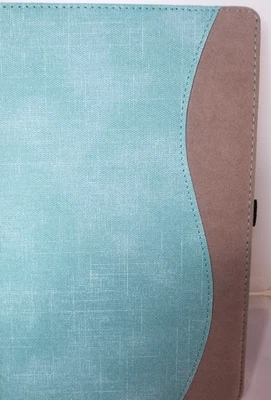 NEW Fintie iPAD Case for 10"X6.25" With Pencil Holder, Lg Pocket, Teal & Brown - Image 1 of 4