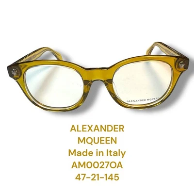 Monturas de gafas Alexander McQueen auténticas tortuga AMO0270A 47-21-145 unisex Foto 1 de 4