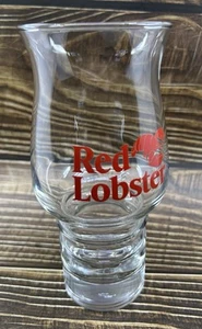 Vintage Red Lobster Hurricane Glass Cocktail Drink Cup Restaurant Red Logo - Bild 1 von 10