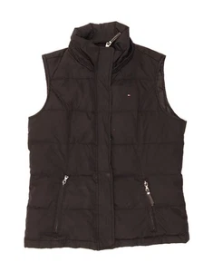 TOMMY HILFIGER Womens Padded Gilet UK 12 Medium Black Polyester DO69 - Picture 1 of 3