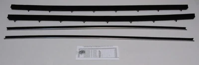 Window Sweeps Weatherstrip for 1972-1976 Ford Ranchero Black Front Left Right - Image 1 of 4