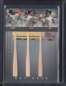 2004 Fleer Classic Clippings Albert Pujols Scott Rolen Jim Edmunds Game Used Bat - Picture 1 of 2