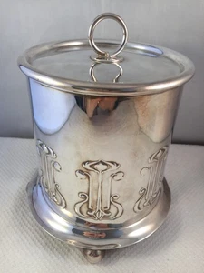 Superb antique Art Nouveau EPNS Biscuit Barrel by Roberts & Belk Ltd - Picture 1 of 14