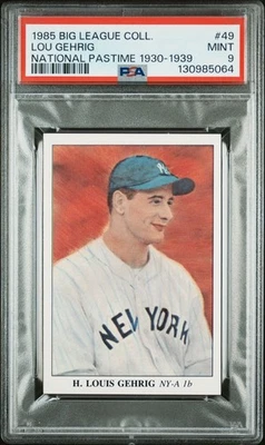 1930 - 1939 年全国消遣 #49 LOU GEHRIG 1985 年大联盟收藏品 psa 9 — 第 1/2 张图片