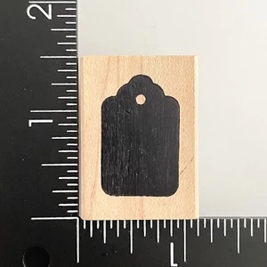 Stampotique Mini Tag Shadow Silhouette 1160 timbro in gomma montato su legno - Foto 1 di 3