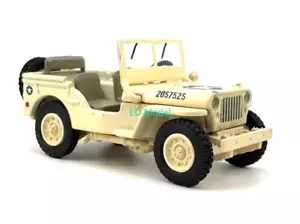 Modellino veicolo da ricognizione BN 1:76 beige Willys MB US auto in metallo pressofuso - Foto 1 di 5