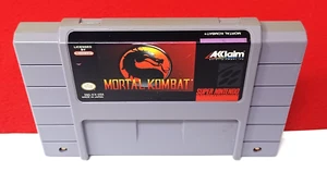 Mortal Kombat (Super Nintendo SNES) Authentic Game Cartridge Cleaned & Tested - Picture 1 of 4