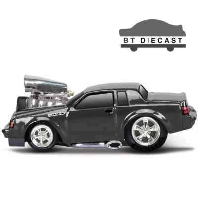 MAISTO MUSCLE MACHINES 1987 BUICK GNX 1/64 DIECAST CAR GRIS OSCURO METÁLICO 15581 Foto 1 de 2