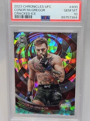 CONOR MCGREGOR-2023  UFC Panini Chronicles Spectra 17/25 Cracked Ice! PSA 10!! - Image 1 of 3