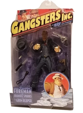 2003 MEZCO TOYS GANGSTERS INC FRANKIE FOREMAN SPARKS GRIM REAPER ACTION FIGURE Cover
