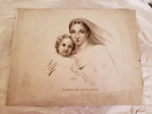 Madone De Saint Sixte d'apres Raphael Etching Print Impressed - Picture 1 of 12