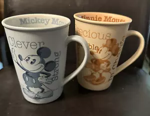 Minnie & Mickey Mouse Walt Disney World Mug Cup 12 oz Sweet Sassy Brave Strong - Picture 1 of 7